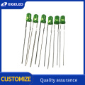 3mm green-hair-green fog strong long feet in-line led