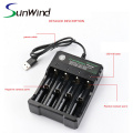10 slotsPortable USB battery charger for li-ion 1865014500 