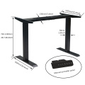 Electric Standing Desk Frame Dual Motor 2 Columns