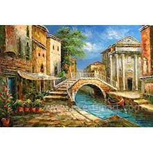 Peinture à l&#39;huile impressionniste à Venise (EVN-084)