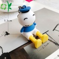 Silicone bonito Donald Duck com chaveiro de aço inoxidável