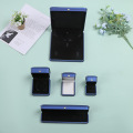 Blue Leather Jewelry Box