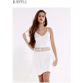 Summer New European and American Women′s V-Neck Harness Dresses Sexy Waist Halter Stitching a Dress