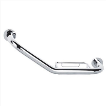 Right Hand Angled Grab Bar with Soap Dish