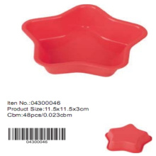 Red star shaped silicone cake mould