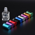 10ml Roll on Square Bottle with Metallized Colored Cap