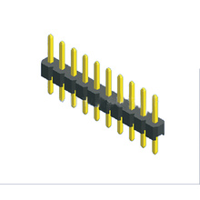 1,50 mm (0,059 &quot;) Pitch Single fila Single Dip 180 °/Cabezales de tira de alfiler macho rectas