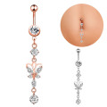 Edelstahl Bauchnabel Ringe für Frauen Liebe Herz Nabel Gebogene Langhantel Ohrstecker Sexy Baumeln Bauch Piercing Schmuck Set