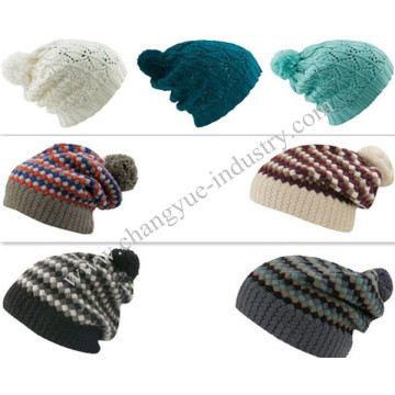 Moda atacado nova malha bobble desleixo chapéu do inverno