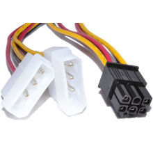 Cabo adaptador PCI Express de 6 pinos para 2X de 3 pinos Molex