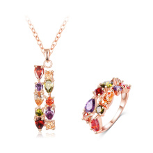 Women Accessories Necklace Ring Jewelry Sets Wholesale (CST0032-A)