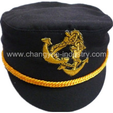 Promotion stock cotton captain sailor cap hat