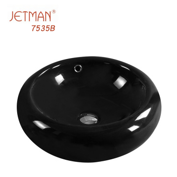 Werbeartikel Round Ceramic Black Color Becken