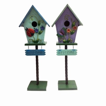 Muy recomendable Jardín Decoración Metal &quot;Bienvenida&quot; Excelente Birdhouse