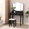 Black Bedroom Dresser Wooden Legs Dressing Room Table