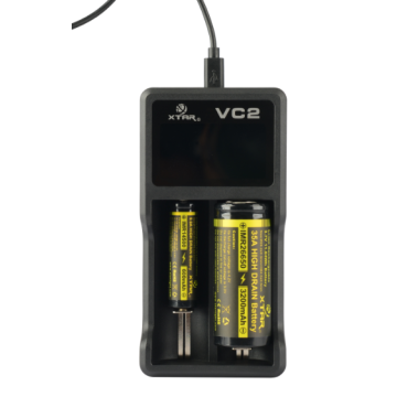 Xtar Vc2 ЖК-дисплей зарядное устройство для 10440/16340/14500/14650/17670/18350/18490/18500/18650/18700/26650/22650 / Зарядка аккумулятора