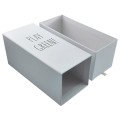 Sliding chipboard paper with ribbon cosmetic box