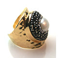 New Design Ring with Precious Stone Pearl Rings Jewelry Accessory