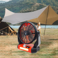 Éventail solaire de camping avec panneaux solaires