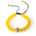 New fashion natural stones skull  Lava stone beads bracelet