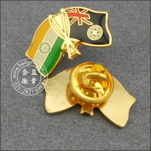 Insignia del Pin de la solapa de la bandera india y de Nueva Zelanda (GZHY-LP-004)