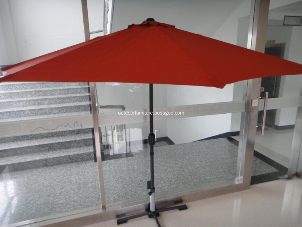 Outdoor UV Polyester Half Round Sun Umbrella