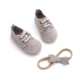 Chaussures Oxford pour enfants en cuir de couleur mélangée