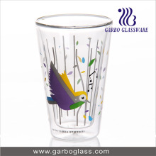 Stock Double Wall Glass Cup para o café