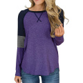 Women's Print Color Block Tunic Tops