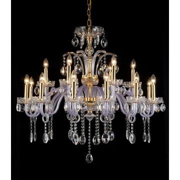 Hotel Decorative Purple Glass Chandelier (11001-18L)