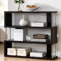 Black Ladder Metal Bookcase wooden shelf