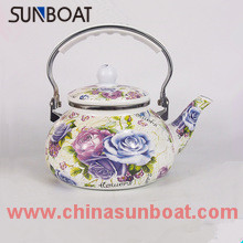 0.2-2.5L Flower Painted Tableware Drinkware Enamel Teapot Kettle/Coffee Pot