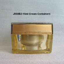 Forma cuadrada tapa acrílica tarro de crema J050B2