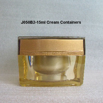 J050B2 de forme carrée Cap acrylique pot de crème