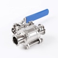 Sanitary Manual Clamped Full Coated 3pcs Ball Valve