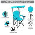 Folding recliner Camp Chairs with Shade Canopy