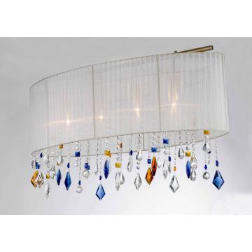 Modern Fabric Shade with Colorful Crystal Pendant Light (SD1164/4)