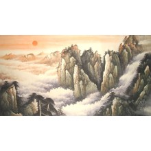 Peinture à l&#39;huile de paysage classique à la main décorée au mur