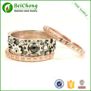 Factory ODM/OEM Stainless Steel Mens Rotating Gear Ring