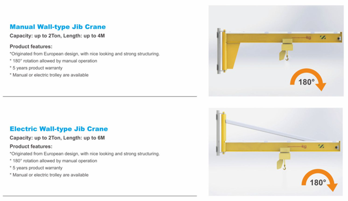 rotation Arm Lift JIB Crane 