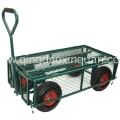 Steel garden cart with pneumatic wheel