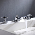 Convés Montado Dual Cross Blows Basin Mixer Torneira