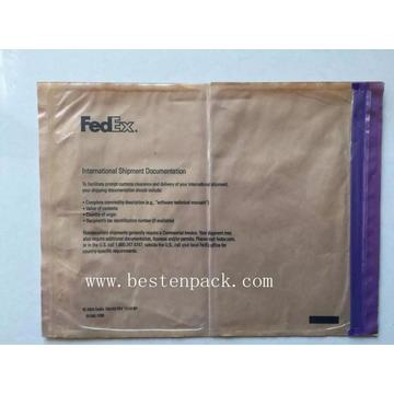 Purples zipper packing list envelope