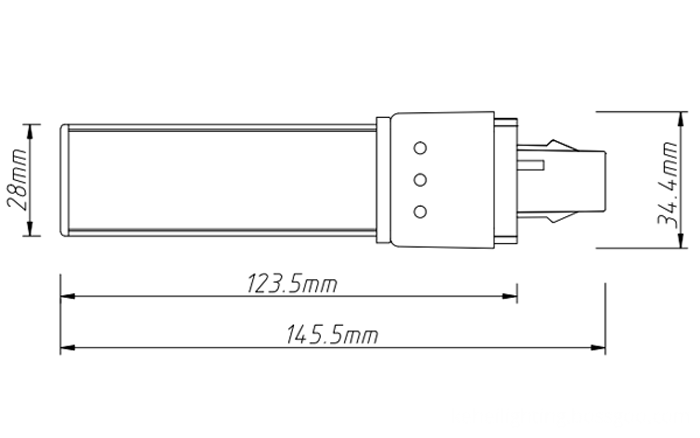 PL-15-6W 6w led tube light size