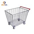 Warehouse Logistics Wire Mesh Stock Basket Trolley