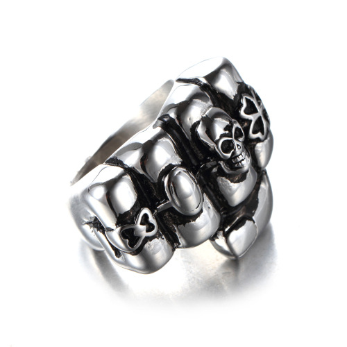 fist skull ring