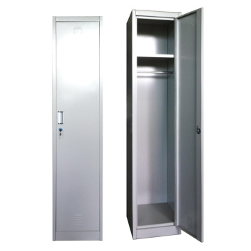 Bedroom furniture steel single door locker with mirror