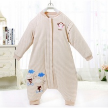 Saco de dormir estampado de algodão orgânico fofo para meninos e meninas