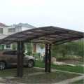 Poland Polycarbonate Aluminium Carport With Skylight Roof