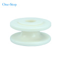 White plastic polyurethane pulley